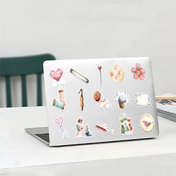 10/30/50PCS Kawaii Pink Sewing PVC Sticker Aesthetic Chidlren's Stationery Decoration Scrapbooking School Supplies for Kids (ONLINE ORDER ONLY)