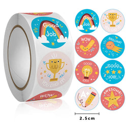 100-500pcs Cartoon Cat Stickers Round Adhesive Labels For Kids Children Teacher Prize Business Gift Wraps Decorative Stickers (ONLINE ORDER ONLY)