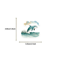 50Pcs Watercolor Animal Illustration Stickers DIY Suitcase Skateboard Laptop Luggage Fridge Phone Car Graffiti Sticker (Online Order Only)
