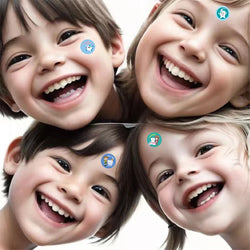 500pcs Cute Cartoon Tooth Stickers Roll Cartoon Graffiti Decal DIY Luggage Laptop Skateboard Bicycle Fridge Stickers Kids Gifts (Online Order Only)