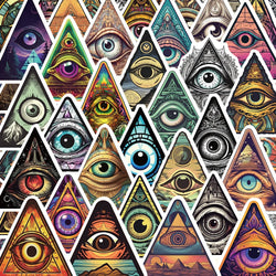 Cool Eye Graffiti Stickers 10/30/50pcs - Evil Eye Decals for Phone, Notebook, Motorcycle, Fridge, Helmet, Kids Toy (Online Order Only)
