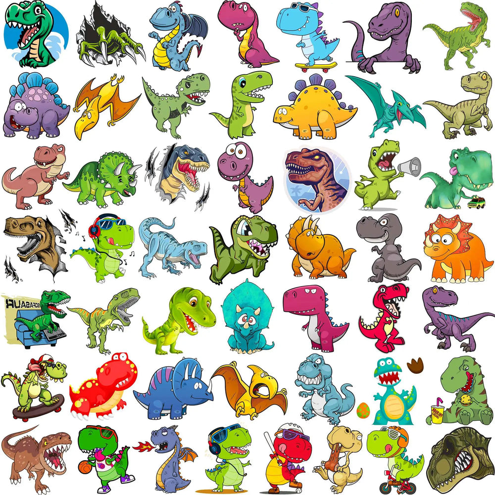 50 PCS 3D Dinosaur Temporary Tattoos For Boys Girls Kids Fake T-Rex Tattoo Sticker Small Dino Party Favor Sets Supplies Tatoos (ONLINE ORDER ONLY)