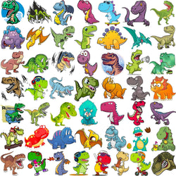 50 PCS 3D Dinosaur Temporary Tattoos For Boys Girls Kids Fake T-Rex Tattoo Sticker Small Dino Party Favor Sets Supplies Tatoos (ONLINE ORDER ONLY)