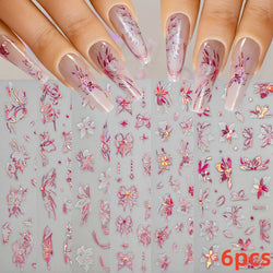 6 Sheets Moon/Star Nail Art Sticker Adhesive Gold Color Sticker Sheets Universal Constellation Shapes Sticker Art Decoration (ONLINE ORDER ONLY)