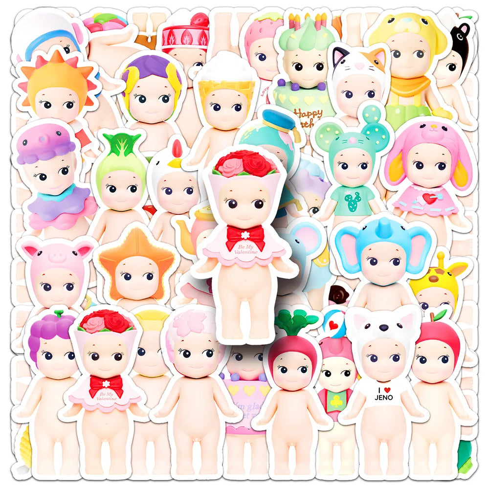 Sonny Angel Stickers: Cute Cartoon Decals for Kids Toys, Fridge, Laptop, Phone, Guitar, Bike, Skateboard (10/30/50PCS) (ONLINE ORDER ONLY)