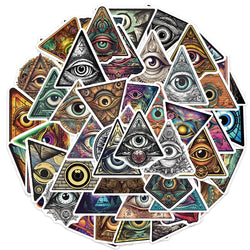 Eye of Providence Stickers 10/30/50PCS for Phone Laptop Luggage Skateboard Graffiti Kids Gift (Online Order Only)