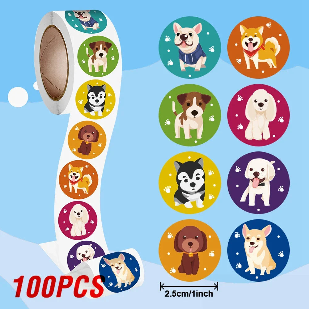 100-500pcs Reward Encouraging Graphic Stationery Animal Sticker Kindergarten School Students Child Teacher Cartoon Cute Sticker (ONLINE ORDER ONLY)