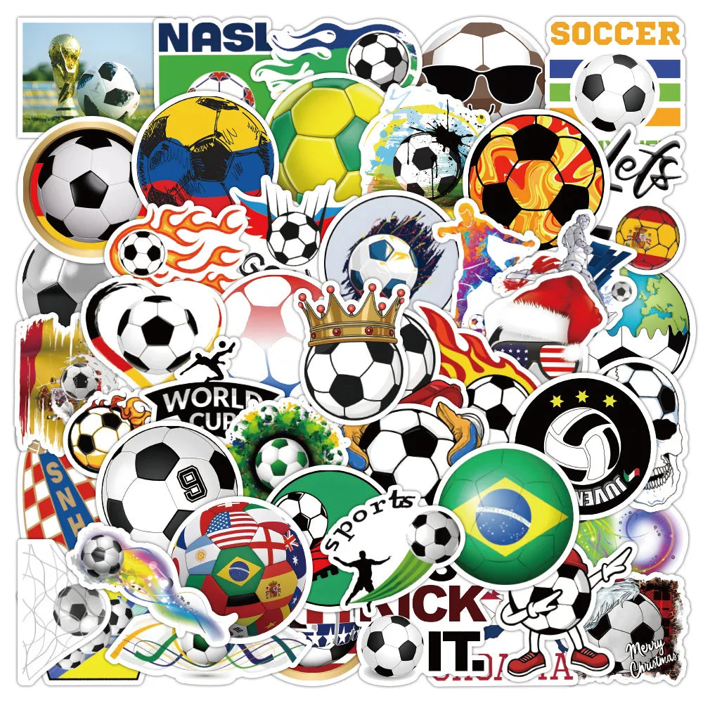 Soccer Football Stickers 10/30/50PCS for Phone Laptop Luggage Skateboard Kids Gift (Online Order Only)