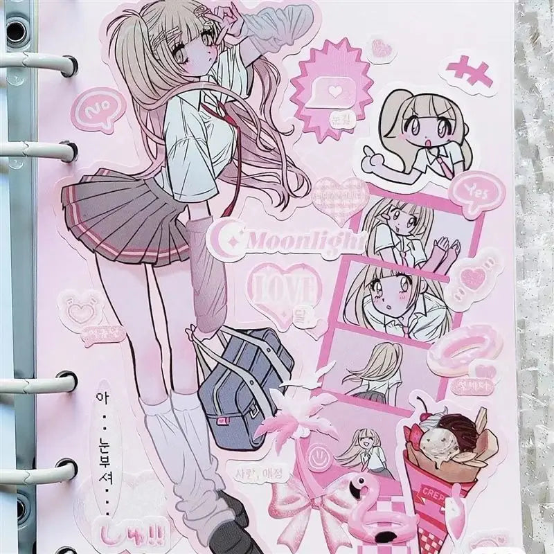 Korean ins Sweet Cool Girl Sticker Scrapbooking Diary DIY Album Decoration Sticker Aesthetic Stationery Art Supplies Personalizd (ONLINE ORDER ONLY)