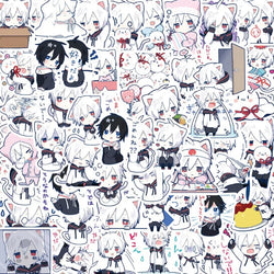 65pcs Mafumafu Cartoon Sticker Set for Luggage, Water Cup, Phone, Laptop, Scooter, Refrigerator (ONLINE ORDER ONLY)