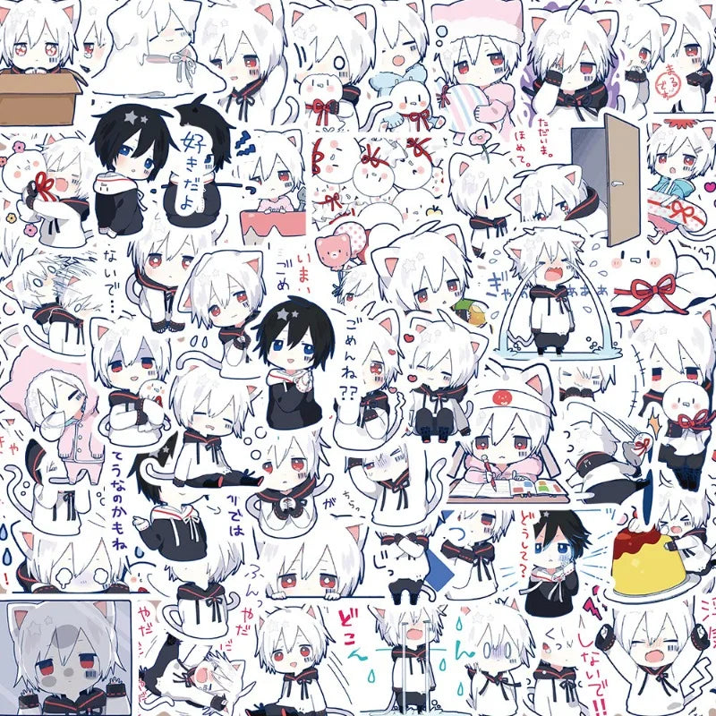 65pcs Mafumafu Cartoon Sticker Set for Luggage, Water Cup, Phone, Laptop, Scooter, Refrigerator (ONLINE ORDER ONLY)