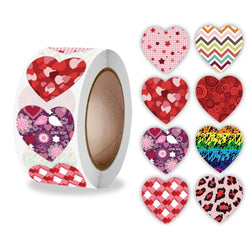 100-500pcs Heart Valentines Day Sticker Thank you Candy Bag Seal Sticker Scrapbooking Valentines Gift Box Label Decoration (ONLINE ORDER ONLY)