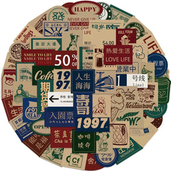 Retro Icon Shop Sign Stickers for Laptop Luggage Skateboard Decals 10/30/50PCS (ONLINE ORDER ONLY)
