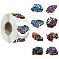 100-500pcs Car Toy Cars and Vehicles Shaped Sticker Decoration Gift Box Sticker Label Stationery Sticker 2.5cm/1inch (ONLINE ORDER ONLY)