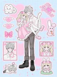 Original Cute Sweet Maid Anime Series Sticker Scrapbooking DIY Album Decoration Sticker Aesthetic Personalized Kawaii Stationery (ONLINE ORDER ONLY)