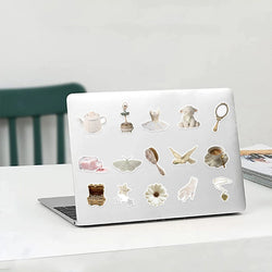 50Pcs White Gentle Ins Style Sticker Modern Wall Art Home Decorations DIY Gift Toy For DIY Wall Luggage Computer Phone Stickers (ONLINE ORDER ONLY)