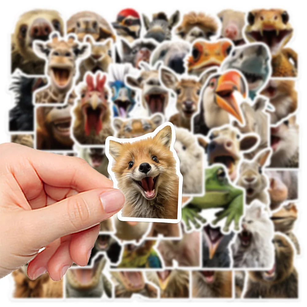 Animal Meme Stickers Pack for Laptop, Phone, Guitar, Skateboard, Diary (Online Order Only)