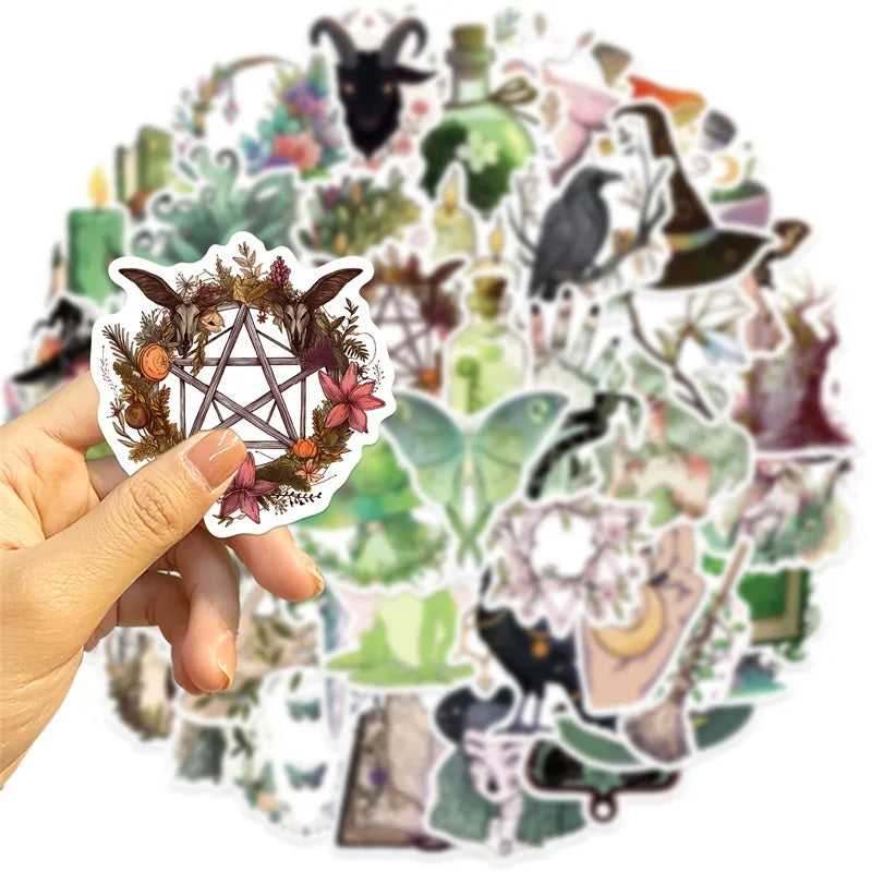 10/30/50PCS Kawaii Forest Witch Decoration Scrapbooking PVC Sticker Aesthetic Korean Stationery School Supplies for Kids (ONLINE ORDER ONLY)