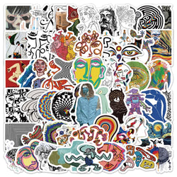 Abstract Art Cartoon Stickers PVC Waterproof Skateboard Notebook Graffiti Toys (Online Order Only)