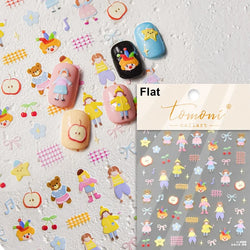 Bowknot Bear Cake Chocolates Food Star Cherry Apple Cook Love Heart Adhesive Nail Art Sticker Rhinestone Reliefs Manicure Decal (ONLINE ORDER ONLY)