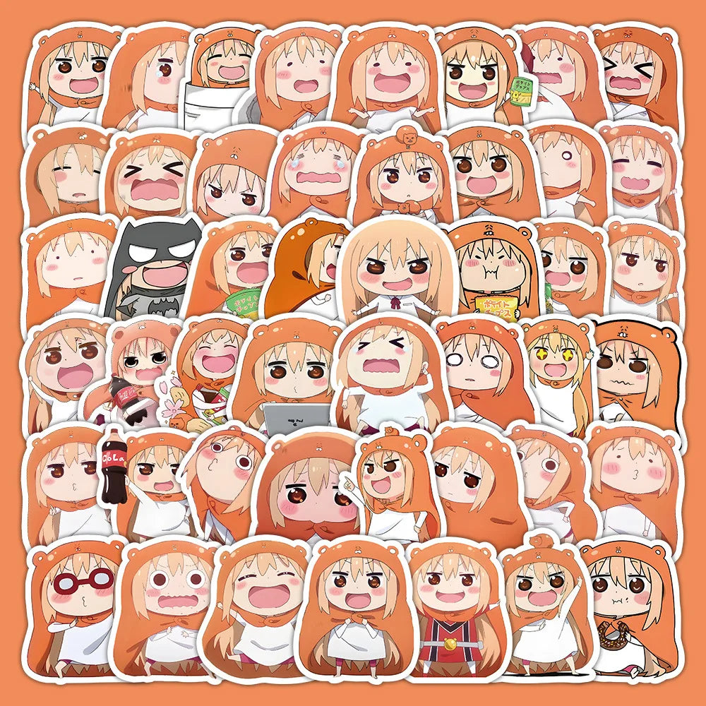 10/30/60PCS Cute Doma Umaru Stickers Anime Meme Sticker Scrapbook Luggage Laptop Guitar Car Bike Skatebaord Decals Catoon Toy (Online Order Only)
