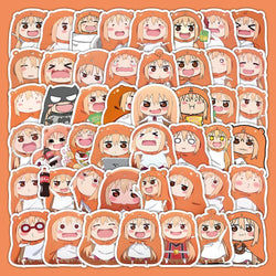 10/30/60PCS Cute Doma Umaru Stickers Anime Meme Sticker Scrapbook Luggage Laptop Guitar Car Bike Skatebaord Decals Catoon Toy (Online Order Only)