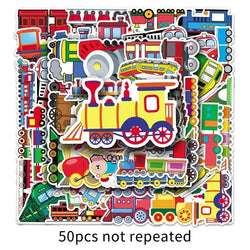 Cartoon Train Stickers for Scrapbooking, Kids, Laptop, Phone, Suitcase, Helmet - 10/25/50pcs (Online Order Only)