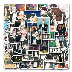 50pcs Anime Wind Breaker Stickers for Laptop, Phone, Car, Scooter, Suitcase, Water Bottle, Refrigerator (Online Order Only)