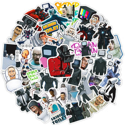 Skibidi Toilet Game Stickers Decals for Laptop Phone Luggage Skateboard Guitar 10/30/50PCS (Online Order Only)