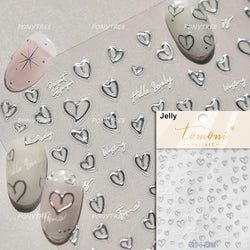 Punk Pink Leopard Print Love Heart Stars Bowknot Cool Girl 5D Self Adhesive Nail Art Stickers Ribbon Manicure Decals Wholesale (ONLINE ORDER ONLY)