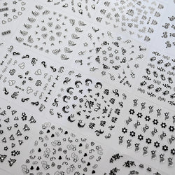 30pcs Black Flowers Nail Art Stickers 3D Self Adhesive Daisy Floral Nail Tips Design Decals Manicure Supplies For Women & Girls* (ONLINE ORDER ONLY)