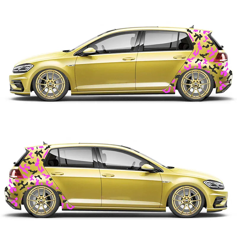 Leopard Print For Car Stickers External Accessories Window Decoration Side Camouflage Stickers StyleDie Cutting Vinyl Decals (ONLINE ORDER ONLY)