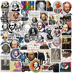 Vintage Shakespeare Cartoon Stickers for Phone Laptop Luggage Skateboard - 10/30/50PCS (Online Order Only)