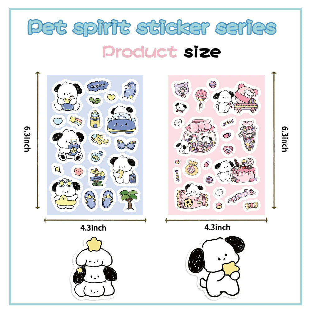 8/16/32pcs Cute Children DIY Puzzle Sticker 8 Animals Dogs Make A Face Funny Assemble Jigsaw Stickers Kids Educational Toys﻿ (ONLINE ORDER ONLY)