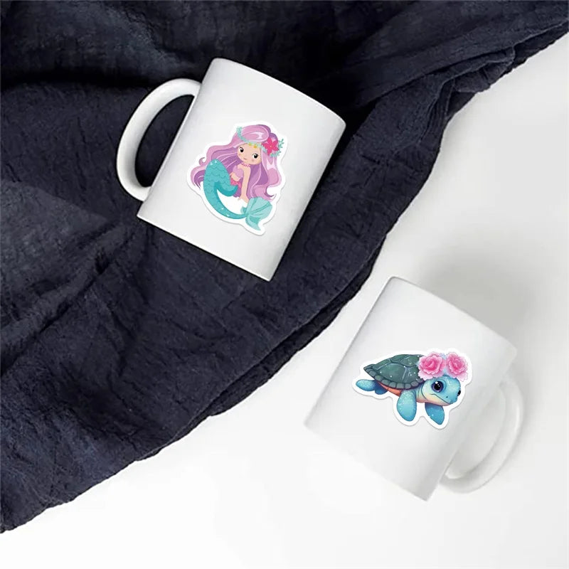 10/30/50PCS Cute Mermaid PVC Sticker Aesthetic Chidlren's Stationery Korean Decoration Scrapbooking School Supplies for Kids (ONLINE ORDER ONLY)