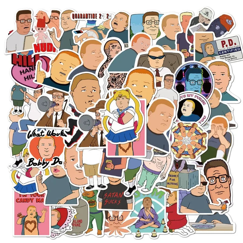 50pcs King of The Hill Stickers for Laptop, Water Bottle, Phone, Scooter, Notebook, Fridge Decor (ONLINE ORDER ONLY)