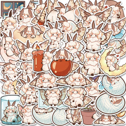40PCS Kawaii Moth Fluffy Animal Stickers for Phone, Laptop, Planner, Scrapbook (Online Order Only)
