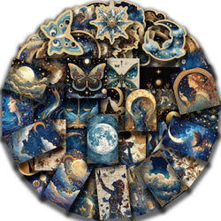 50pcs Retro Astronomy Universe Planets Stickers Galaxy Moon Astrology Aesthetic Decals Sticker for Suitcase Phone Notebook﻿ (ONLINE ORDER ONLY)