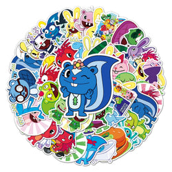 10/30/50pcs Cartoon Happy Tree Friends Stickers Laptop Bike Travel Luggage  Funny Graffiit Sticker Decals for Kids Toy Wholesale (ONLINE ORDER ONLY)