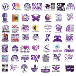 50Pcs Fight Domestic Violence Slogan Stickers Graffiti Personalized Decoration For Guitar Laptop Luggage DIY Waterproof Sticker (ONLINE ORDER ONLY)