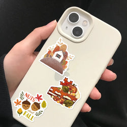 50pcs Dream Fall Maple Leaves Autumn Sticker Travel Suitcase Phone Laptop Luggage Classic Stickers Home Decor Diy Kids Girl Toys (Online Order Only)