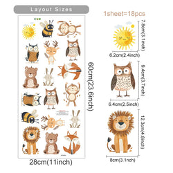 Cute Cartoon Monkey Rabbit Nursery Wall Stickers Kids Room Decor Decals (ONLINE ORDER ONLY)