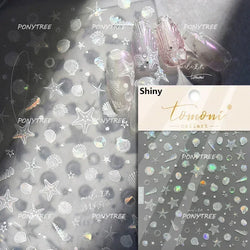 Beach Colourful Conch Dolphin Shell Starfish Jellyfish Star Summer Sea Wave Vacation Mode Water Bubble Nail Art Stickers Decals (Online Order Only)