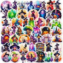 Boho Witchy Cartoon Stickers 10/30/50pcs Waterproof Decals for Laptop, Car, Skateboard (ONLINE ORDER ONLY)