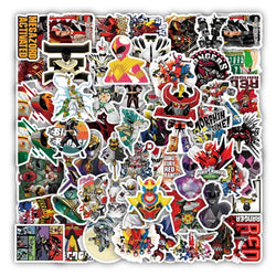 Power Rangers Stickers for Laptop, Phone, Scooter, Suitcase, Water Bottle, Stationery, Refrigerator - 60pcs (Online Order Only)