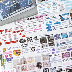 30piece/book Korean Ins Daydream Valley Series Cut Film Sticker Journal Phone Case DIY Scrapbooking Kawaii Decoration Stickers (ONLINE ORDER ONLY)