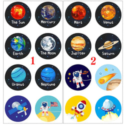 100-500PCS Children toys Space Planet Stickers school teacher Reward student stickers Scrapbooking stationery Decor (ONLINE ORDER ONLY)