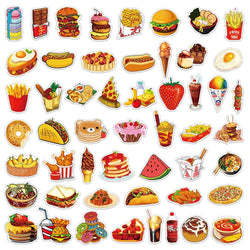 10/25/50pcs Bread Food and Tasty Meals Sticker Packs (Online Order Only)