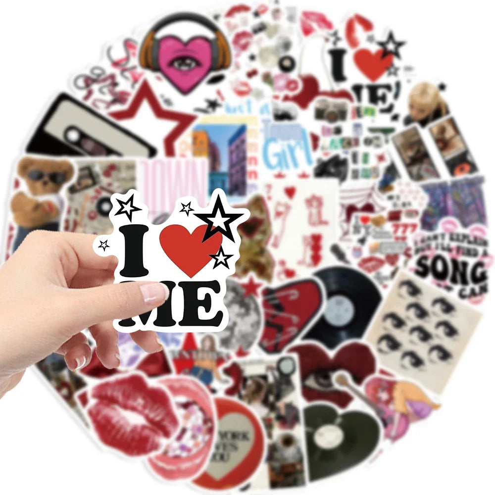 50PCS Downtown Y2K Girls Graffiti Stickers Decals DIY Decoration Notebook Skateboard Guitar Phone Bike Waterproof Kids Toy﻿ (ONLINE ORDER ONLY)