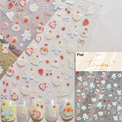 Graffiti Bear Cat Kitten Dog Puppy Bowknot Cake Tulip Note Star Cherry Cup Adhesive Nail Art Decoration Sticker Manicure Decals (ONLINE ORDER ONLY)
